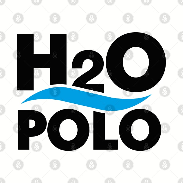 H20 polo water polo science chemistry water nerd (dark design) by LaundryFactory