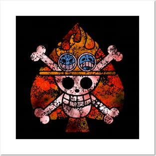 One Piece - Portgas D. Ace - Spade Pirates - Pirate Flag - One