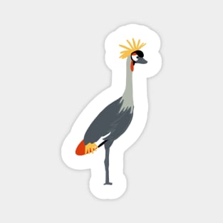 Grey Crowned Crane Magnet