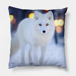 Fox Wildlife Animal On Street Outdoors Pillow