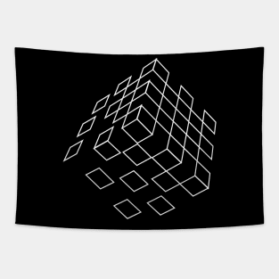 Cube wireframe Design Tapestry