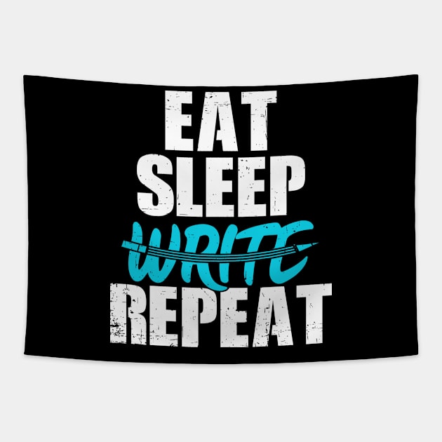 Eat Sleep Write Repeat Tapestry by SinBle