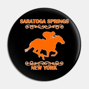 Saratoga Springs New York Horse Racing Pin