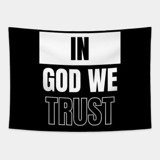 Colorful In God we Trust Christian Design Tapestry