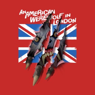 AN AMERICAN WEREWOLF IN LONDON - Union Jack Rips (4 red) T-Shirt