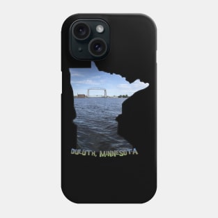 Minnesota State Outline (Duluth and Aerial Lift Bridge) Phone Case