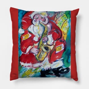 SANTA AND SAX, MUSICAL CHRISTMAS PARTY Pillow