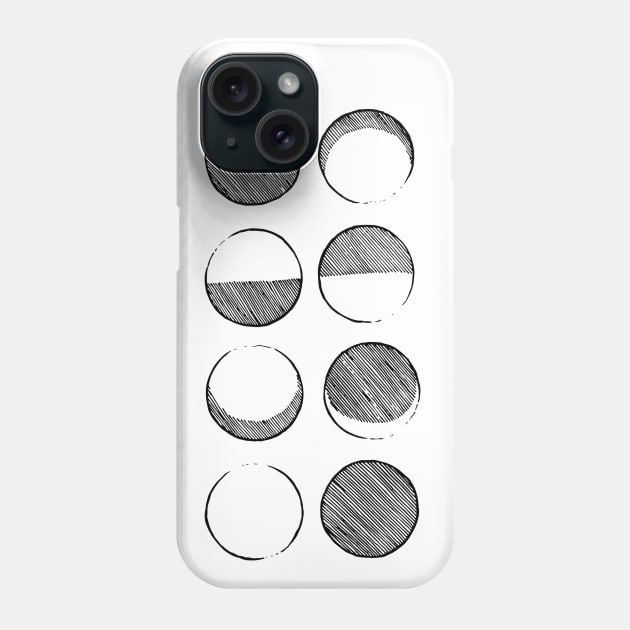 Moon Phases Phone Case by Wychwood