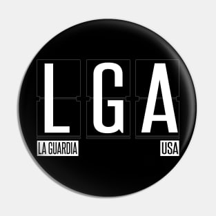 LGA - LaGuardia NYC NYC Airport Code Souvenir or Gift Shirt Pin