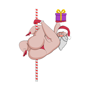 Christmas Santa Claus Santa sexy pole dance T-Shirt