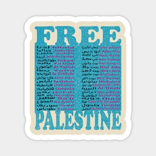 Free Palestine,Palestine cities, Palestine solidarity,Support Palestinian artisans,End occupation Magnet