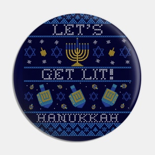 Let's Get Lit! Ugly Sweater Pin