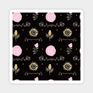 Elegance Seamless pattern with flowers Magnet