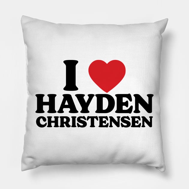 I Heart Hayden Christensen v2 Pillow by Emma