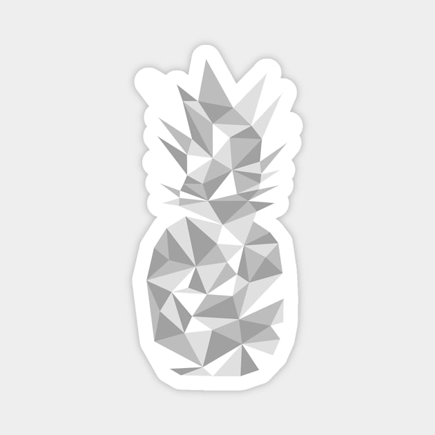 Pineapple Geometric (Silver) Magnet by SpareFilm