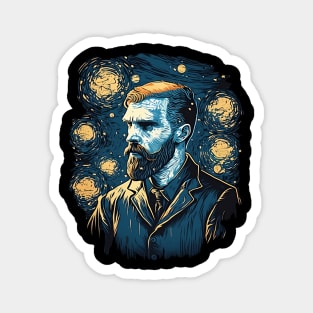 Van Gogh: Starry Portrait Magnet