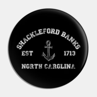 Shackleford Banks, North Carolina Vintage Nautical Anchor Retro Pin