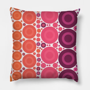 Retro Style Polka Dots Multicolored Pattern Pillow