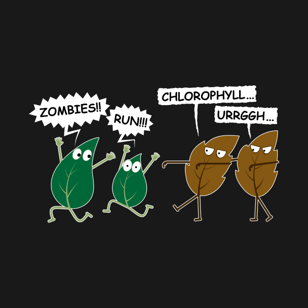 Funny Vegan Zombie Leaves by yeoys