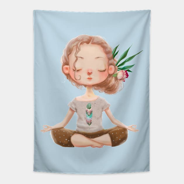 Yoga Pajama Tapestry by EveFarb