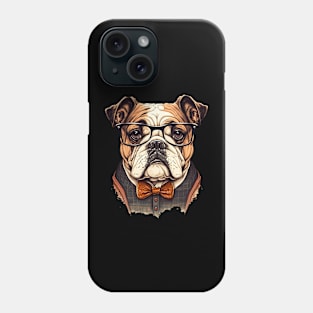 Hipster Bulldog Phone Case