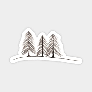 Pine Tree Sketch Magnet