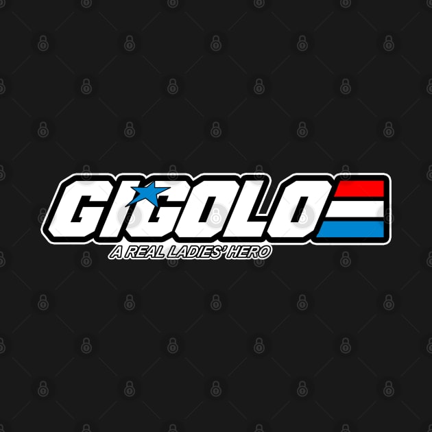 Gigolo Funny Retro 80's Cartoon Logo Parody by BoggsNicolas