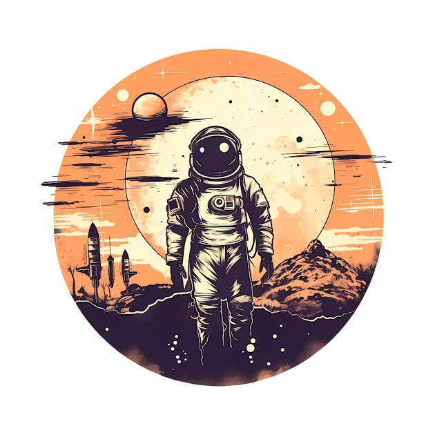 Astronaut vintage by NemfisArt