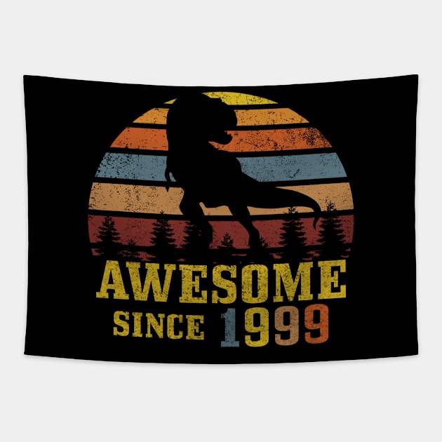 Awesome Since 1999 Dinosaur gift 20th birthday gift Tapestry by angel