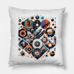 Galactic Geometric Symphony Pillow