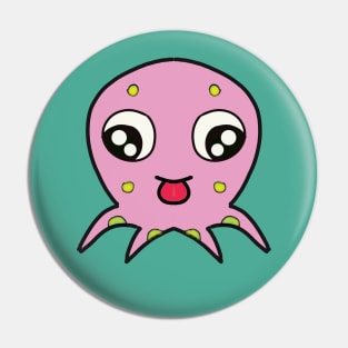 Happy Face Octopus Pin