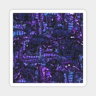 Purple Woven Textured Pattern Magnet