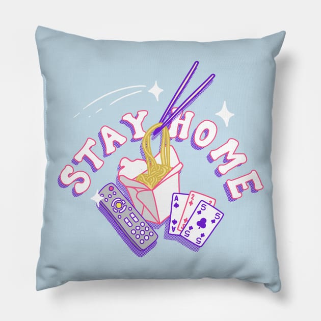 Stay Home Pillow by lbergerdesign