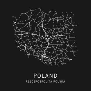 Poland Road Map T-Shirt