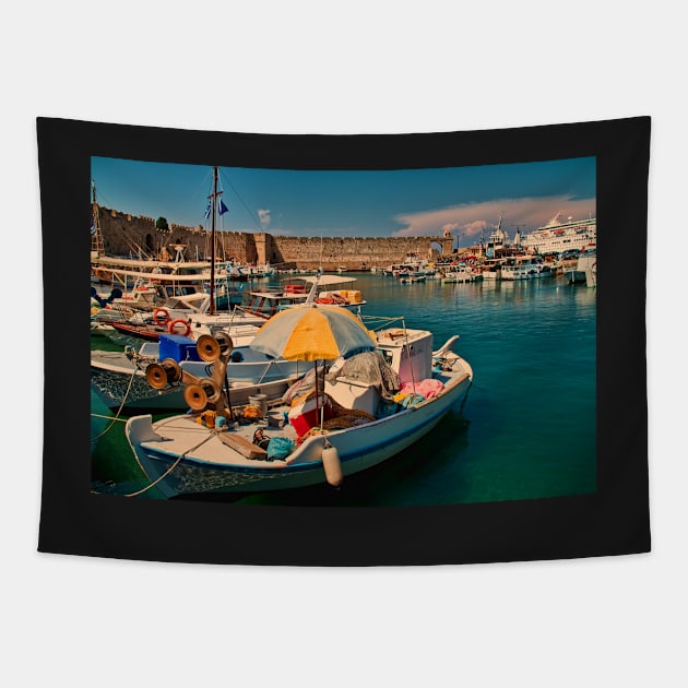 Greece. Island of Rhodes. Rhodes Marina. Tapestry by vadim19