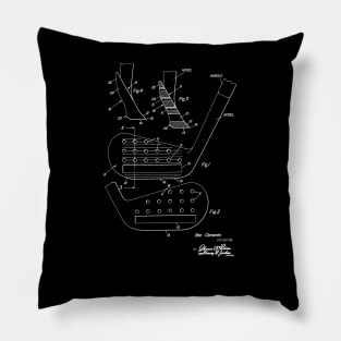 Golf Club Head Vintage Patent Drawing Pillow