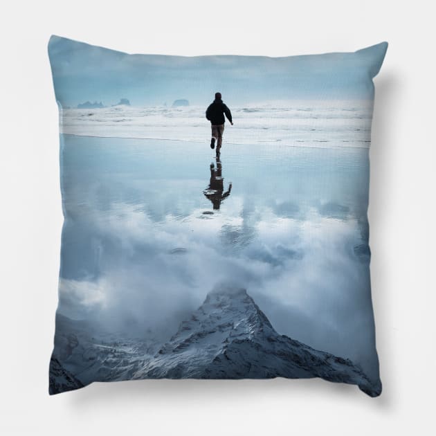 Walking on Clouds Pillow by sherifarts