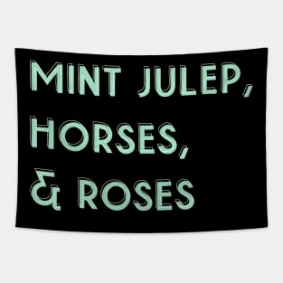 Kentucky Derby Day: Mint Julep, Horses, Roses Tapestry