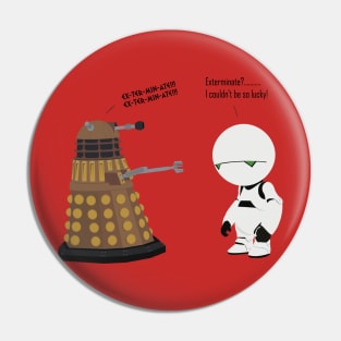 Dalek Marvin mashup Pin