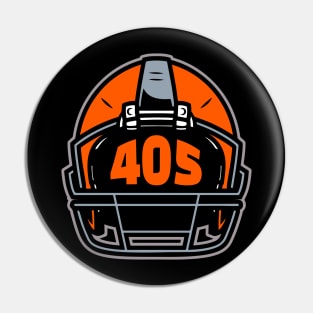 Retro Football Helmet 405 Area Code Stillwater Oklahoma Football Pin