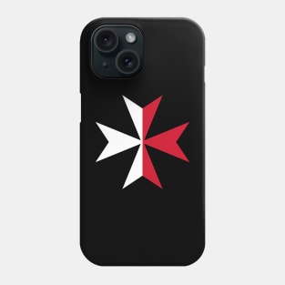 Maltese Cross - White and Red Phone Case