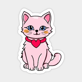 Kawaii Cat in Love Magnet