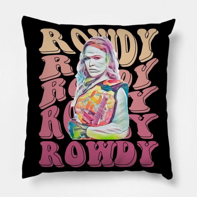 Rowdy Ronda Rousey Pillow by FightIsRight