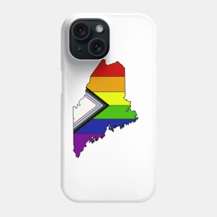 Progress pride flag - Maine Phone Case