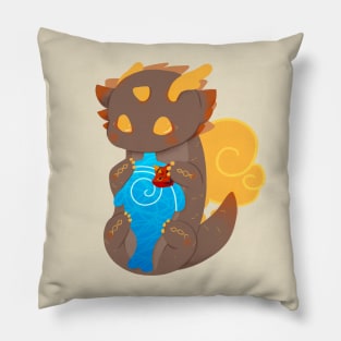 Chibi Dragon_ Childe Whale Pillow