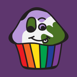 Genderqueer Pride Rainbow Cupcake T-Shirt