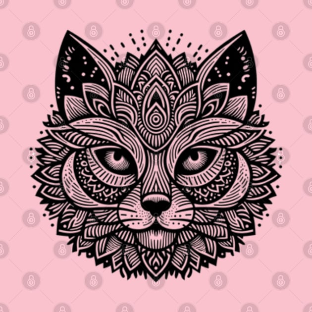 Mandala Cat by Desert Owl Designs