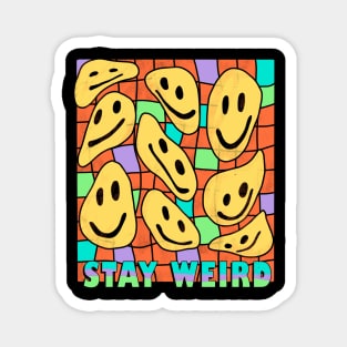 Stay Weird Psychedelic Design Magnet