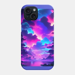 Fantasy neon clouds aesthetic Phone Case