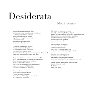 Desiderata by Max Ehrmann Desiderata by Max Ehrmann T-Shirt